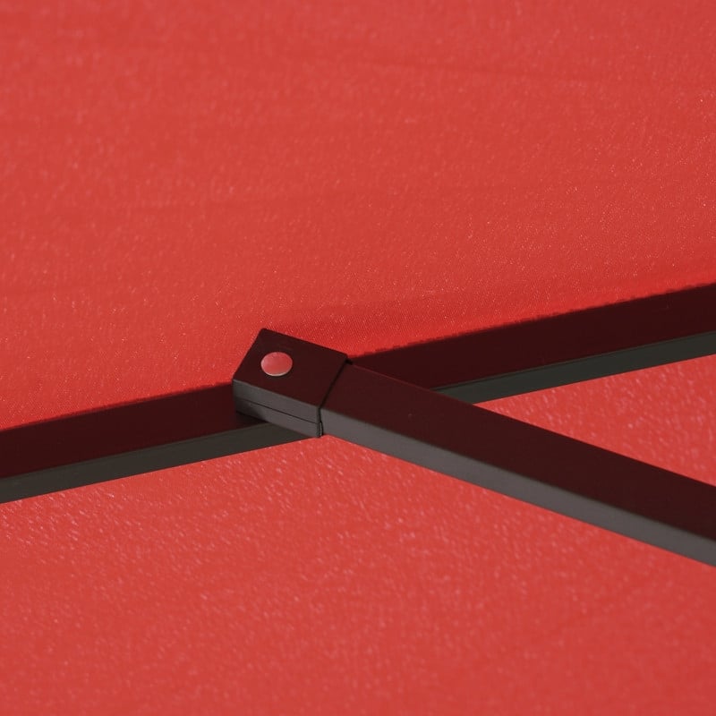 Willry Solar-Powered LED Offset Patio Umbrella with Easy Crank Lift, Tie Closure for Gardens, Balconies, Decks, Swimming pools