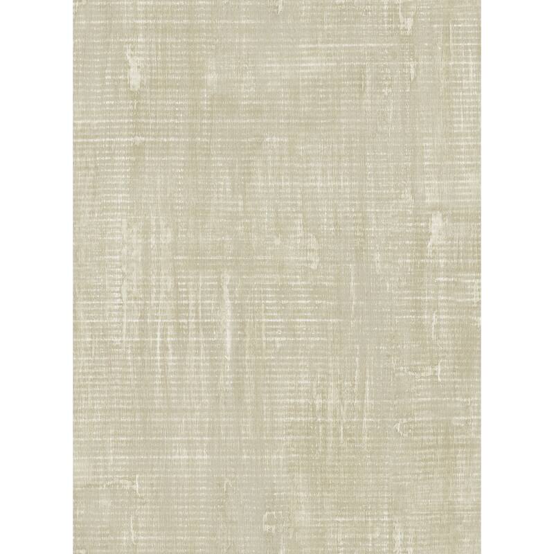 Seabrook Designs Koi Imperial Linen Unpasted Wallpaper - 20.5 in. W x 33 ft. L - Metallic Pearl and Tan