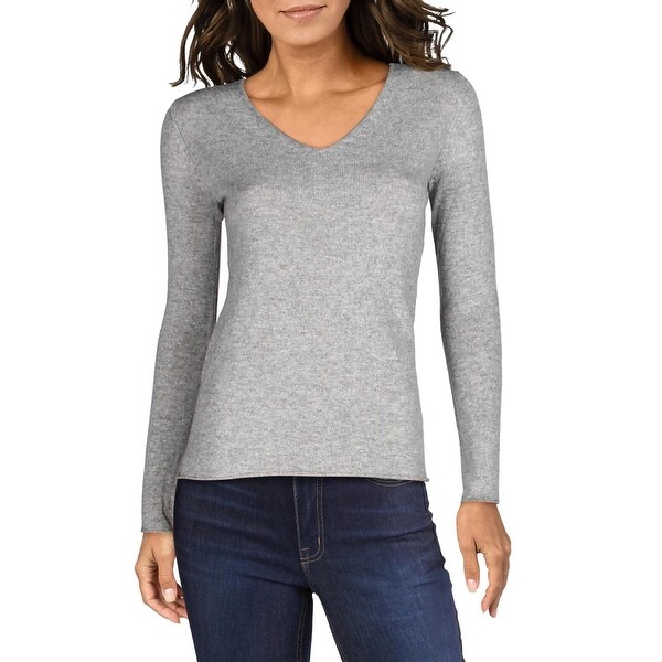 Sutton Studio Womens V-Neck Sweater Cashmere Heathered. Opens flyout.