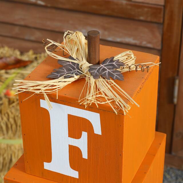 Glitzhome Wooden Nested Wording Box Decor