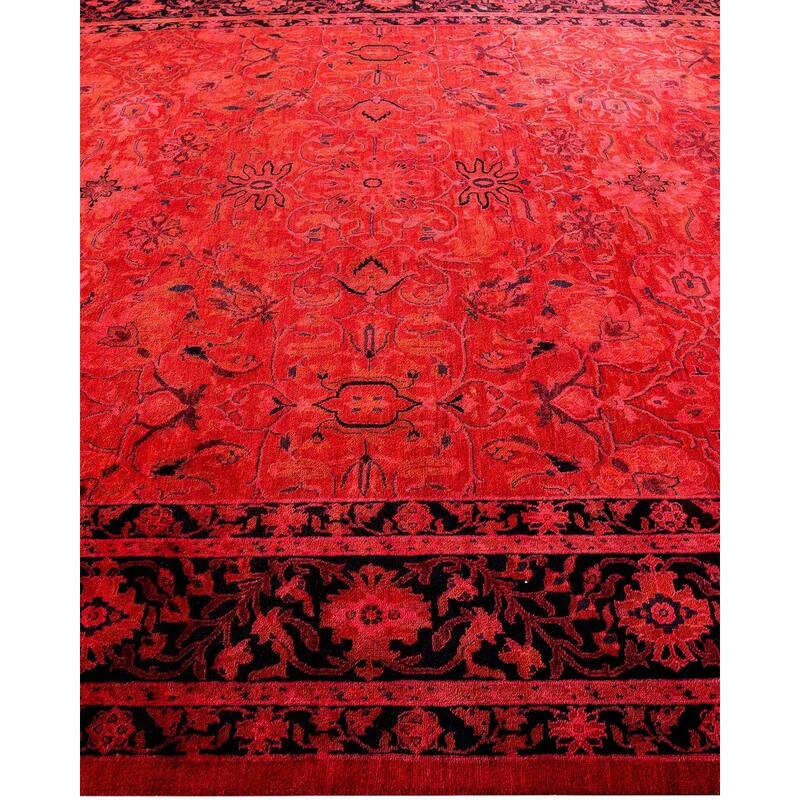 Overdyed, One-of-a-Kind Hand-Knotted Area Rug - Orange - 8' 3" x 10' 4"