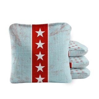 American Moto Blue Dual Sided Cornhole Bags