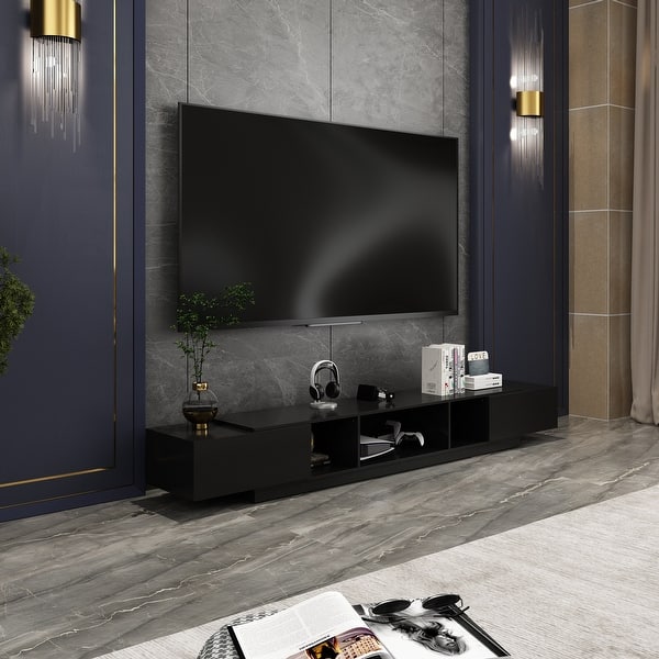 Modern TV Stand Universal Entertainment Center, TV Cabinet 90+inch TV ...