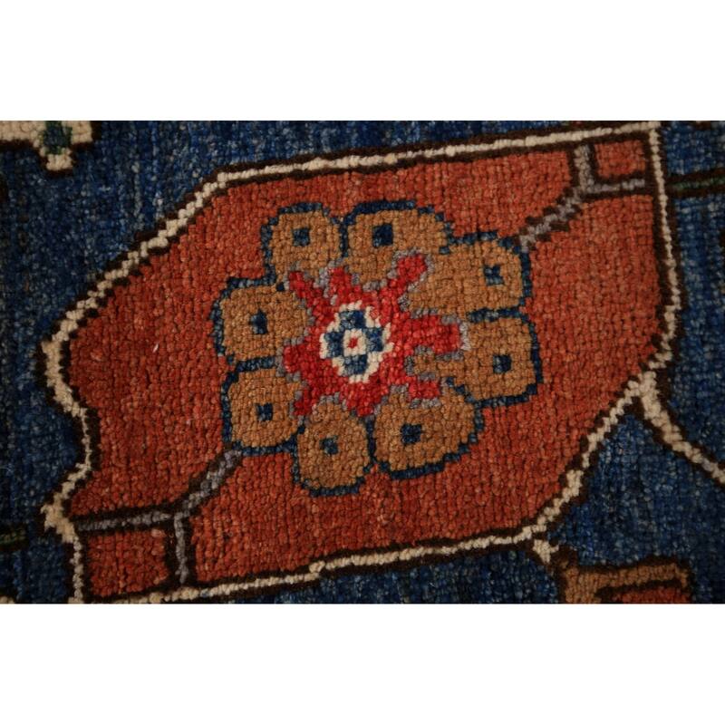 Blue Ziegler Vegetable Dye Area Rug Handmade Wool Carpet - 8'0" x 9'9"