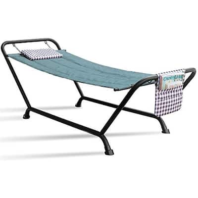 Sorbus Hammock Bed with Stand, Features Deluxe Pillow and Storage Pockets, Supports 500 Pounds