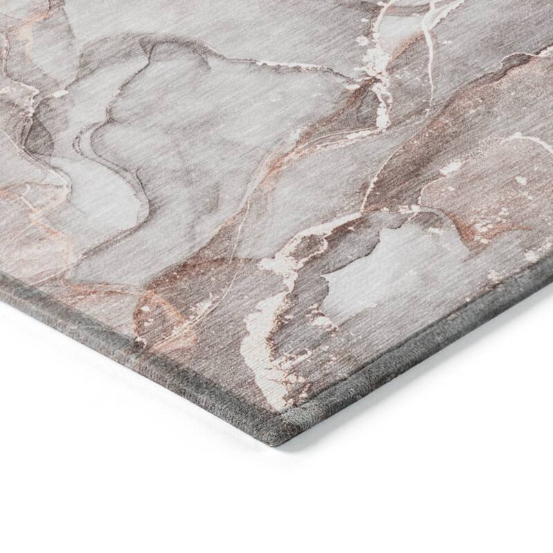 Almiz Artistic Abstract Weather Resistant Timeless Fusion Runner Outdoor Rug
