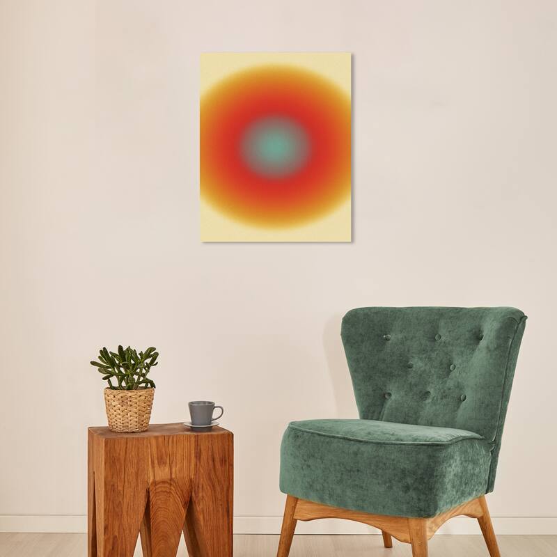 Wynwood Studio Canvas Abstract Ecliptic Sun Red Wall Art Canvas Print - 16 x 20