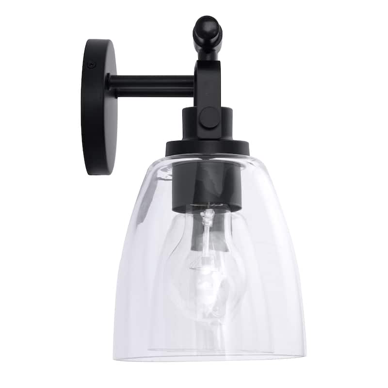 Modern Brilliance Farmhouse 2-Light Black Vanity Light - 14.6"L x 7"W x 10.6"H