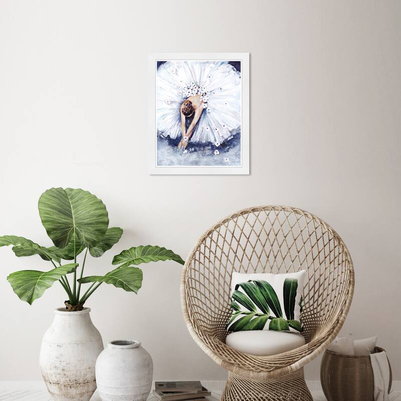 Wynwood Studio Prints People and Portraits Ballerina White and Traditional Wall Art Canvas Print - White