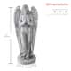 Alpine Corporation 47" Tall Indoor/Outdoor Praying Angel Statue Yard Art Decoration, Light Gray