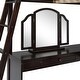 preview thumbnail 13 of 22, Tri-fold Mirror Loft Bed with U-shaped Desk,Storage Cabinets