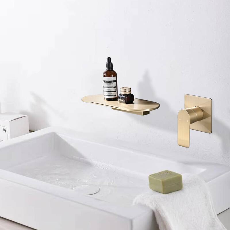 Topcraft Wall Mount Single Handle Waterfall Bathroom Faucet