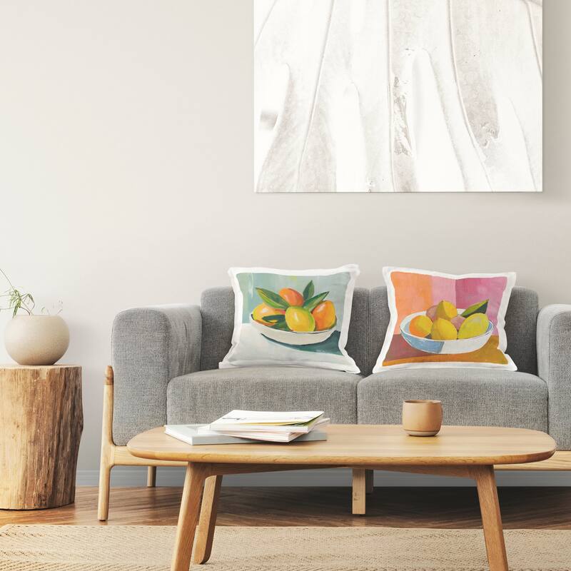 Stupell Fresh Fruits in Bowl Decorative Printed Throw Pillow Design by Walker Noble (Set of 2)
