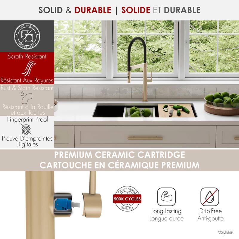 STYLISH Stainless Steel Single Handle Pull Out Dual Mode Kitchen Sink Faucet