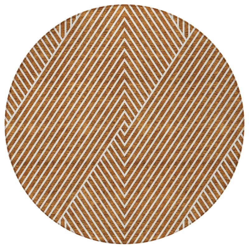 HomeRoots Geometric Transitional Rectangle Outdoor Rug
