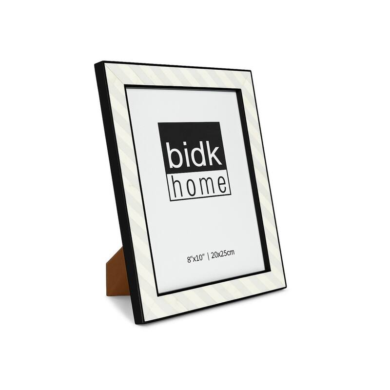 Bone Rectangular Picture Frame - for 8" x 10" Photo - White and Cream