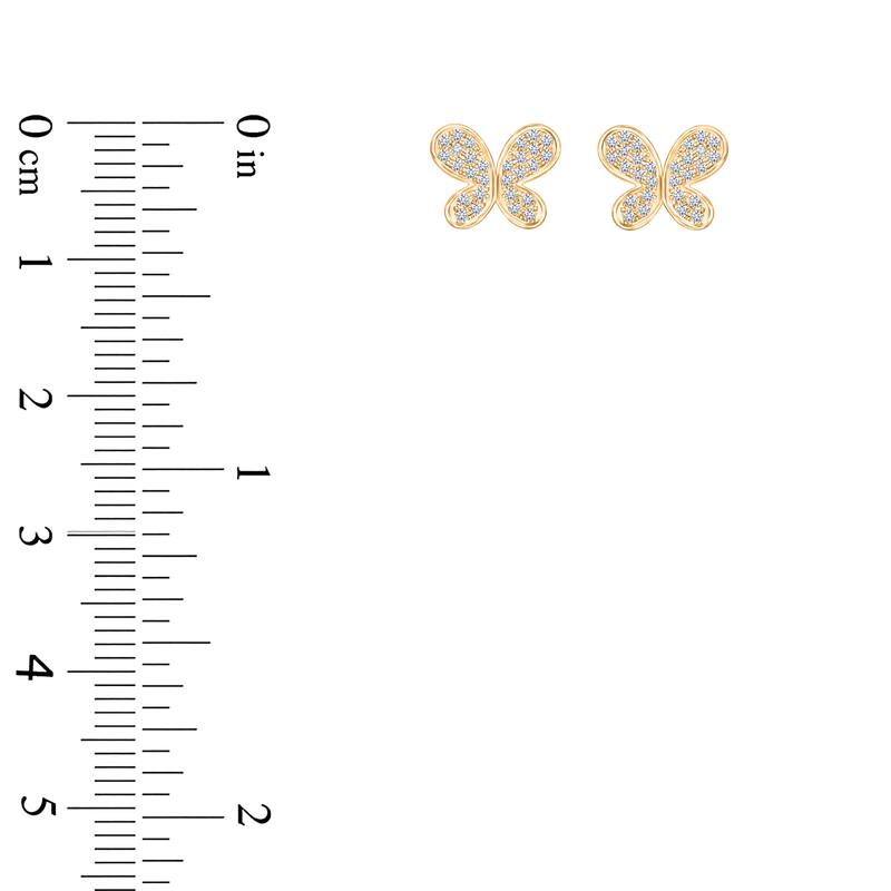 1/5 Cttw Natural Diamond 14KT Yellow Gold Earrings