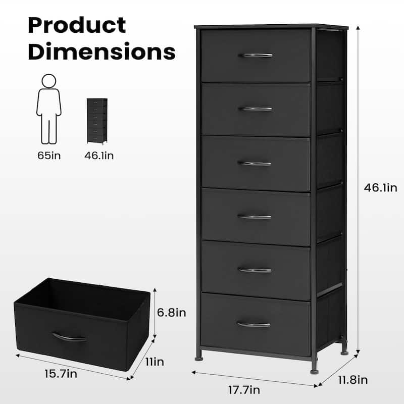Pellebant 6 Drawers Vertical Storage Tower