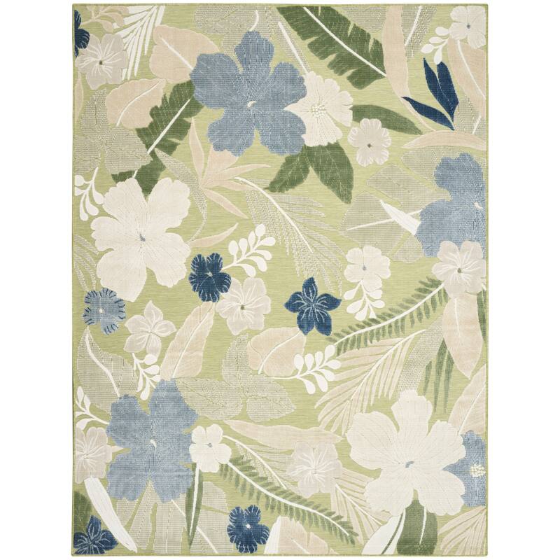 Nourison Suncoast Indoor/Outdoor Floral Area Rug.