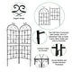 preview thumbnail 8 of 7, 4 Pack Outdoor Metal Black Garden Trellis