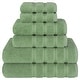 preview thumbnail 15 of 19, American Soft Linen Luxury 6 Piece Towel Set, 2 Bath Towels 2 Hand Towels 2 Washcloths, 100% Cotton Turkish Towels for Bathroom Sage Green