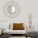 preview thumbnail 1 of 5, Allan Andrews Round Bright Gold Woven Wire Framed Wall Mirror - 38.75"D