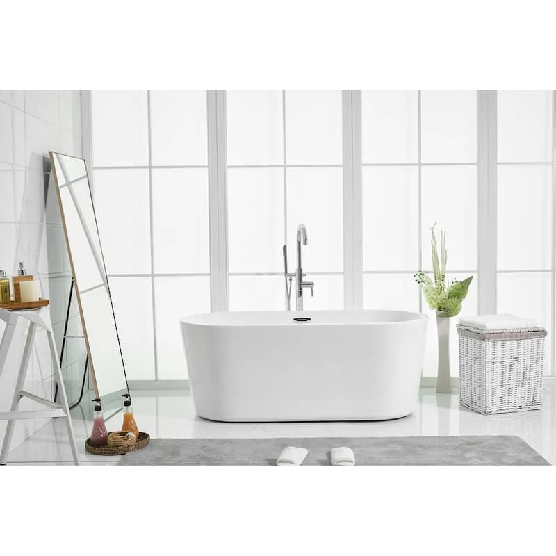 Odell Soaking Bathtub in Glossy White