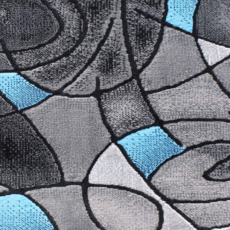 Modern Olefin Accent Area Rug - Abstract Pattern
