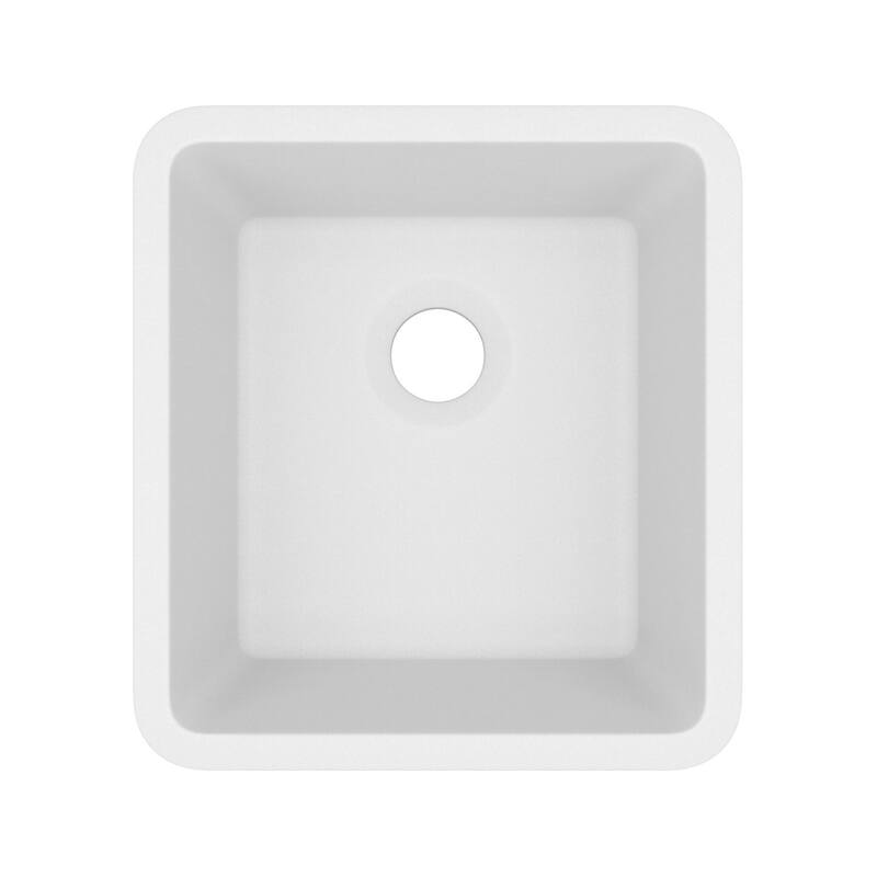 16" x 18" Quartz Single Bowl Sink Drop-In/Undermount Granite Composite - 16"x18"