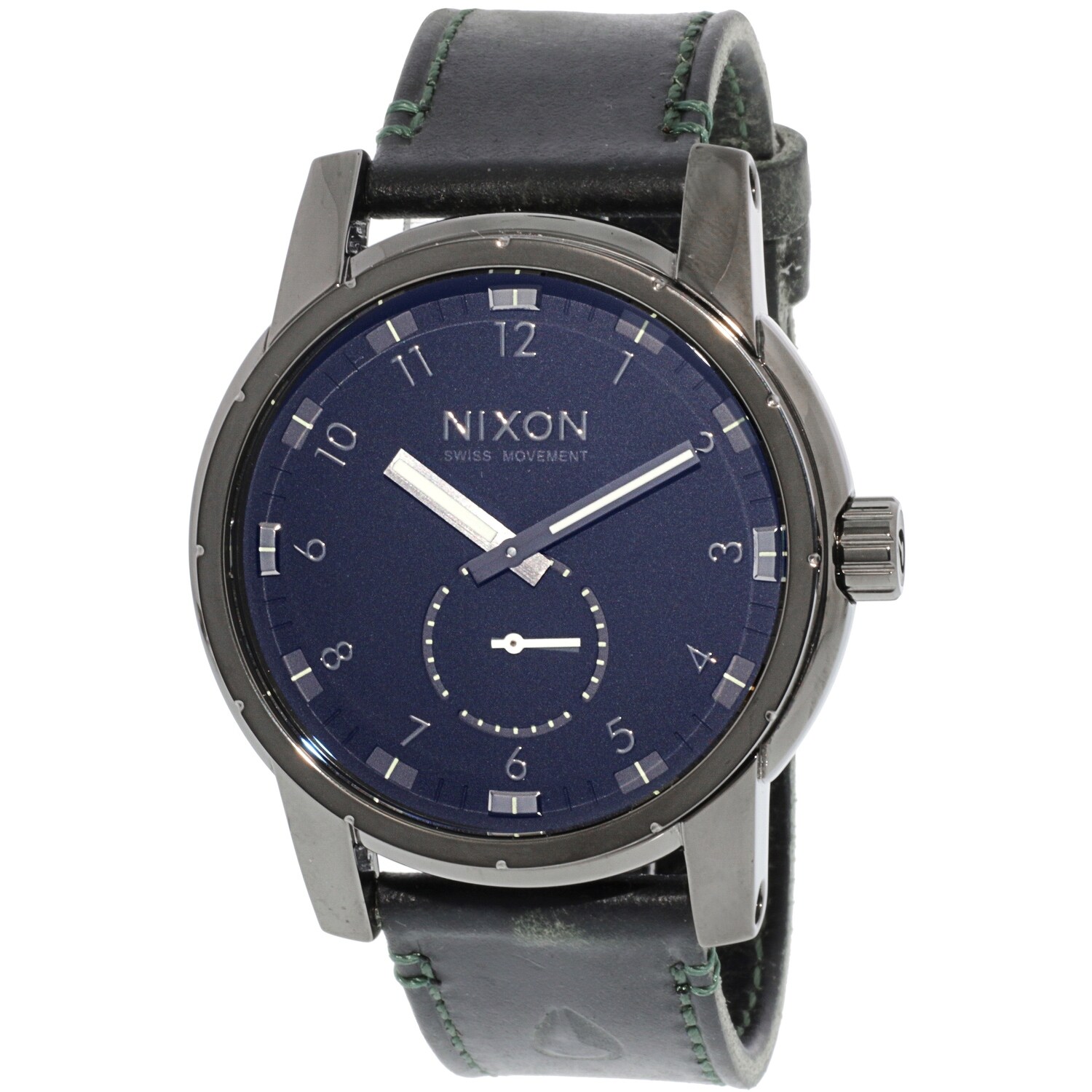 Shop Nixon Men S Patriot Leather Black Quartz Fashion Watch On Sale Overstock 19447983