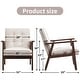 preview thumbnail 8 of 24, Ebello Mid-Century Modern Upholstered Leather Accent Chair with Solid Wood Frame