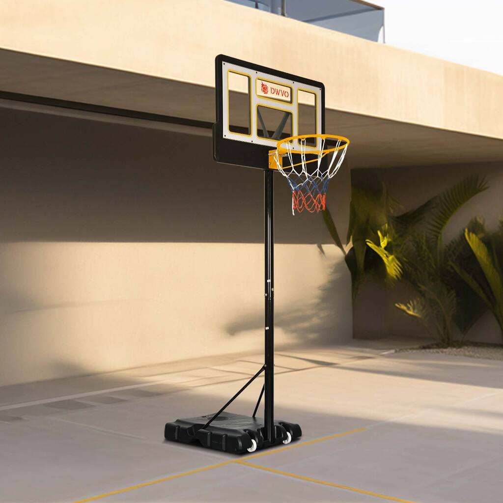Moasis Outdoor Portable Basketball Hoop and Base Stand Adjustable 4.4-10ft Height