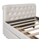 preview thumbnail 34 of 34, Twin Size Upholstered daybed with Trundle, Wood Slat Support,Maximized space