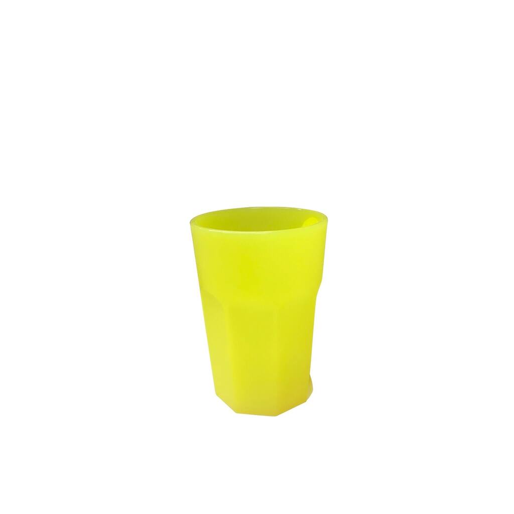 Italian Plastic 11.2 Oz Frosted Glass Lemon- A