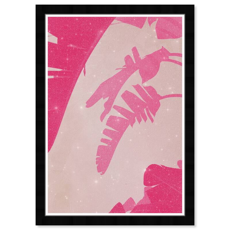 Wynwood Studio Prints Floral and Botanical Pink Palms Pink and Dark Pink Glam Wall Art Canvas Print