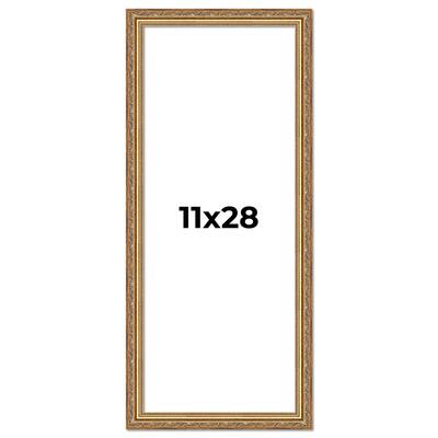 11x28 Frame Red Solid Wood Picture Frame Width 1.75 Inches | Interior Frame Depth 1 13/16 Inches