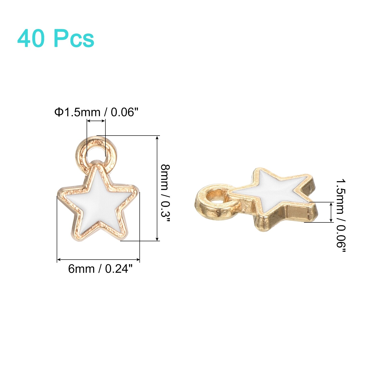 Star Charm Pendants, Gold Plated Pendants DIY for Jewelry Making Bracelet Necklace Earrings Keychain Craft