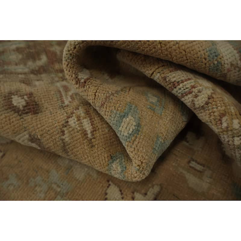 Hand Knotted Oriental 100% Wool Carpet Traditional All-Over Brown Ziegler Area Rug - 3' 10'' X 2' 1''