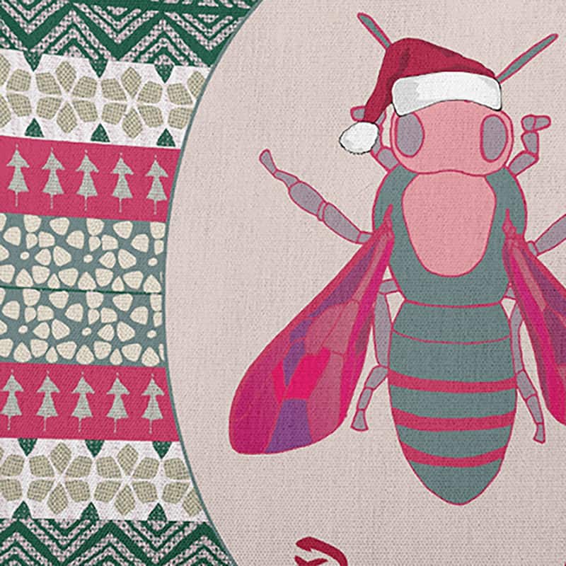 Bee Merry Christmas Accent Pillow