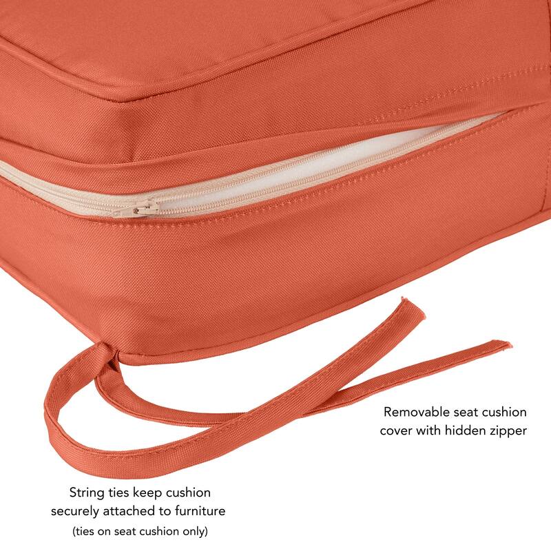 Outdoor Rust 2-Piece Premium Deep Seat Cushion Set (Cushions Only)