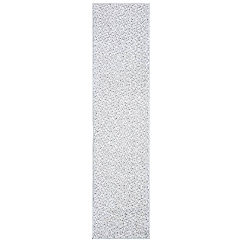 Martha Stewart by SAFAVIEH Washable Suzete Indoor/ Outdoor Waterproof Rug - 2' x 7' Runner - Aqua/Cream