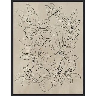 Outlined Leaves II by Asia Jensen Framed Canvas Art - Bed Bath & Beyond ...