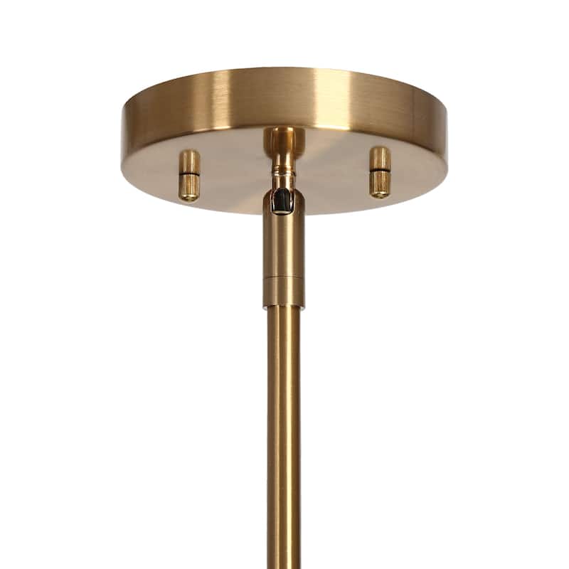 3-Light Unique Modern Black Gold Chandelier Metal Island Pendant Light for Dining Room - D 33.8" x H 23.2"