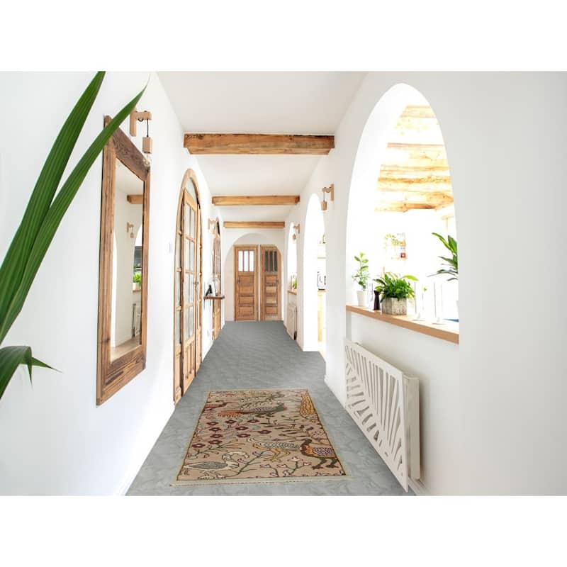 Animals Design Ziegler Indian Accent Rug Handmade Wool Carpet - 2'7"x 6'0"