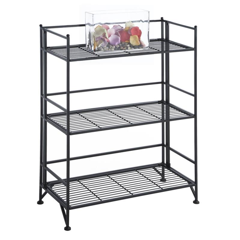 Convenience Concepts Xtra Storage 3 Tier Wide Folding Metal Shelf