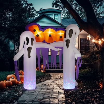 9.8FT White Ghost Archway Inflatable Halloween Outdoor Decorations