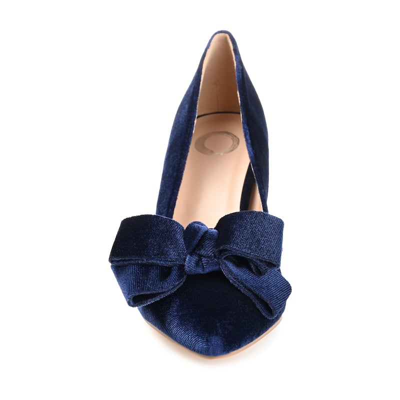 Journee Women's Crystol Medium and Wide Width Evening Pumps - Medium - Navy - 5.5