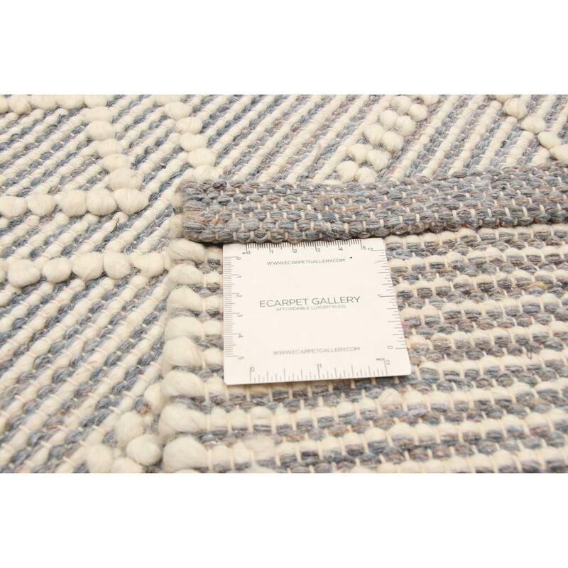 ECARPETGALLERY Braid weave Sienna Cream Wool Rug - 6'2 x 8'11
