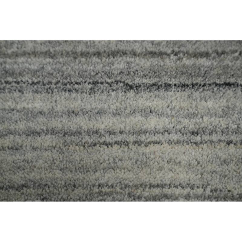 Hand Knotted Oriental 100% Wool Carpet Tribal Animal Pictorial Greys & Charcoal Gabbeh Area Rug - 9' 10'' X 8' 0''