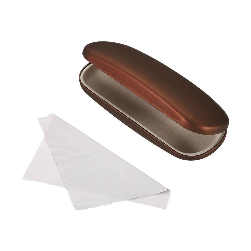 Glasses Case Hard Shell, Eyeglass Case Unisex for Women Men Glasses, Coffee